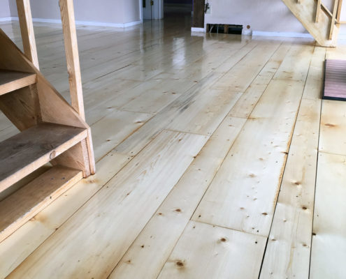re-sand pine wide plank