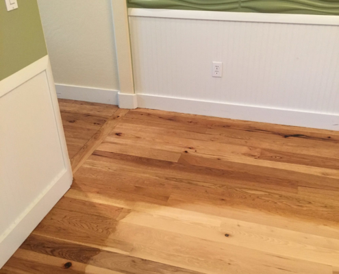 Hickory Floor Addition Custom Blend Stain Match in Utah